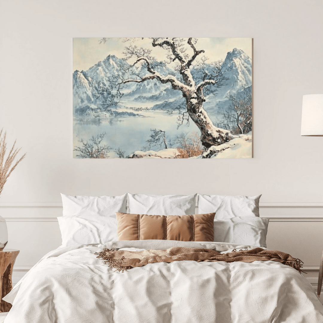 Serene Winter Landscape - Nature Wall Art - Aestheticanvas