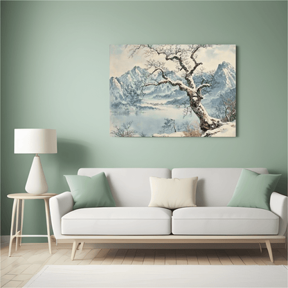 Serene Winter Landscape - Nature Wall Art - Aestheticanvas