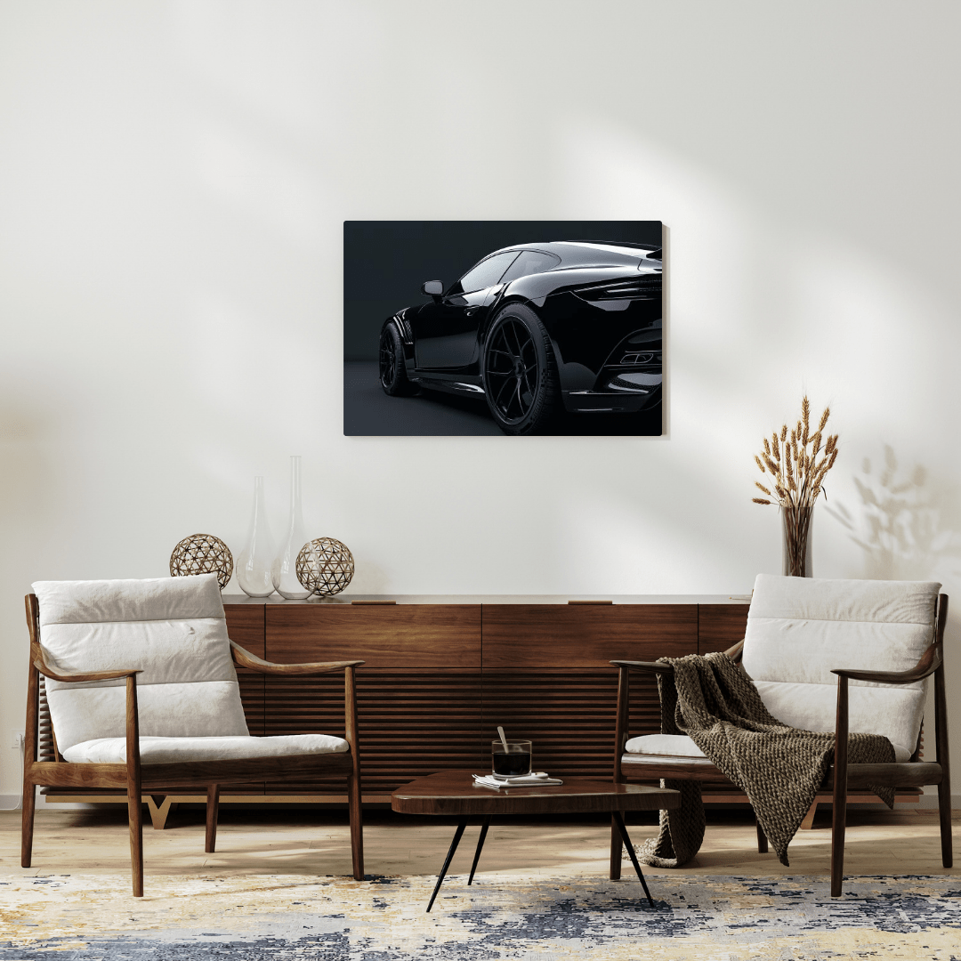 Sleek Black High - Performance - Car Wall Art - Aestheticanvas