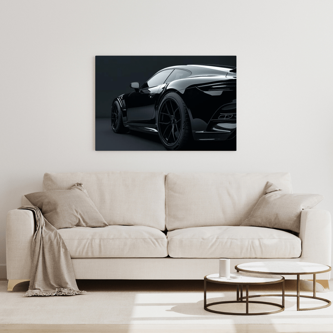 Sleek Black High - Performance - Car Wall Art - Aestheticanvas