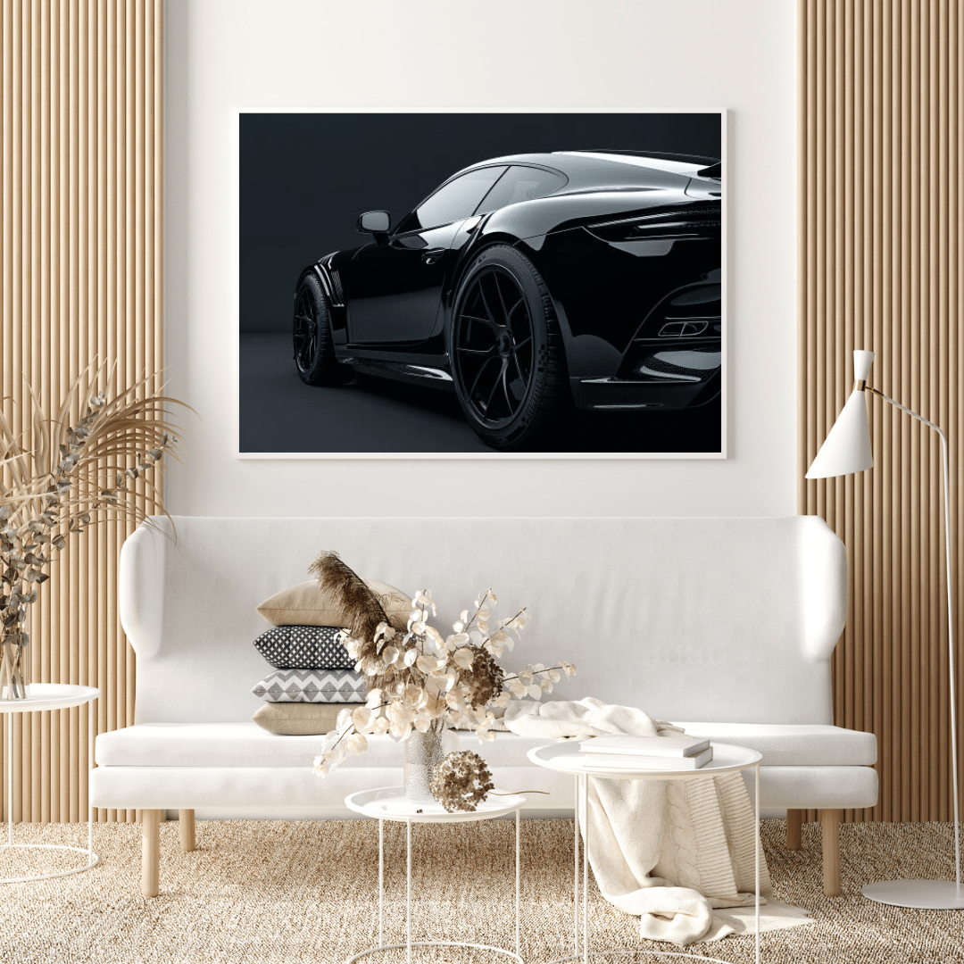 Sleek Black High - Performance - Car Wall Art - Aestheticanvas