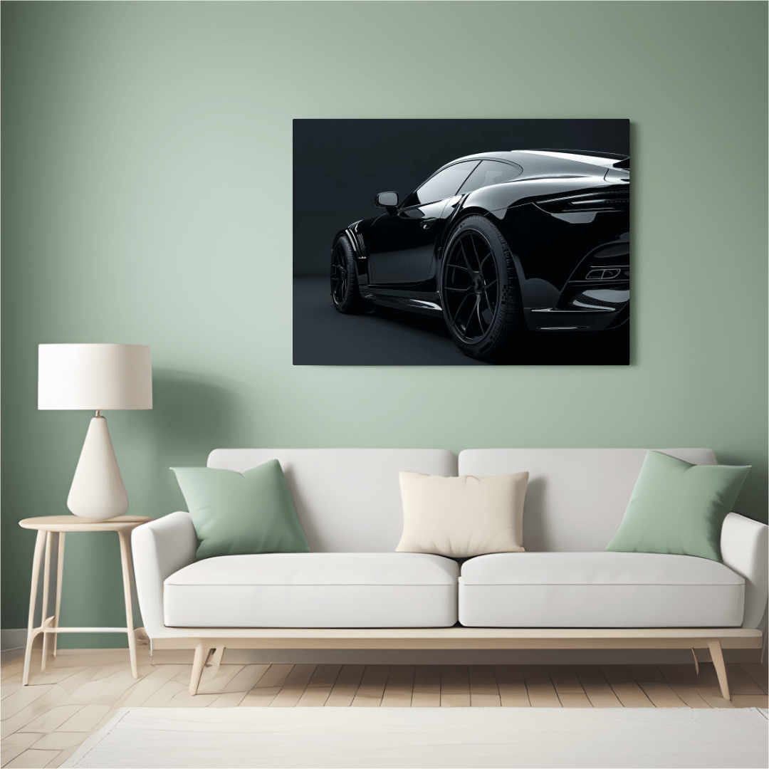 Sleek Black High - Performance - Car Wall Art - Aestheticanvas