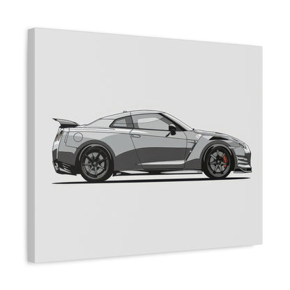 Sleek Grey Nissan GT - R Beast - Car Wall Art - Aestheticanvas