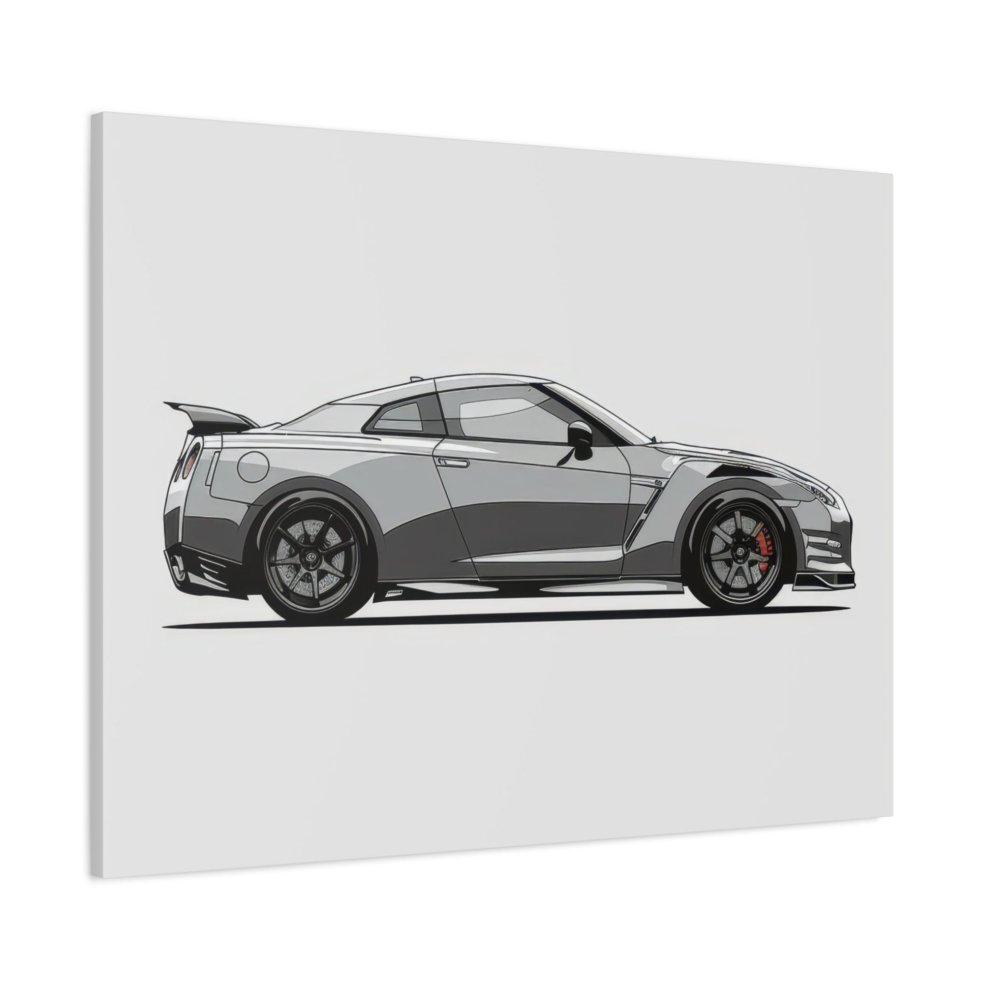 Sleek Grey Nissan GT - R Beast - Car Wall Art - Aestheticanvas