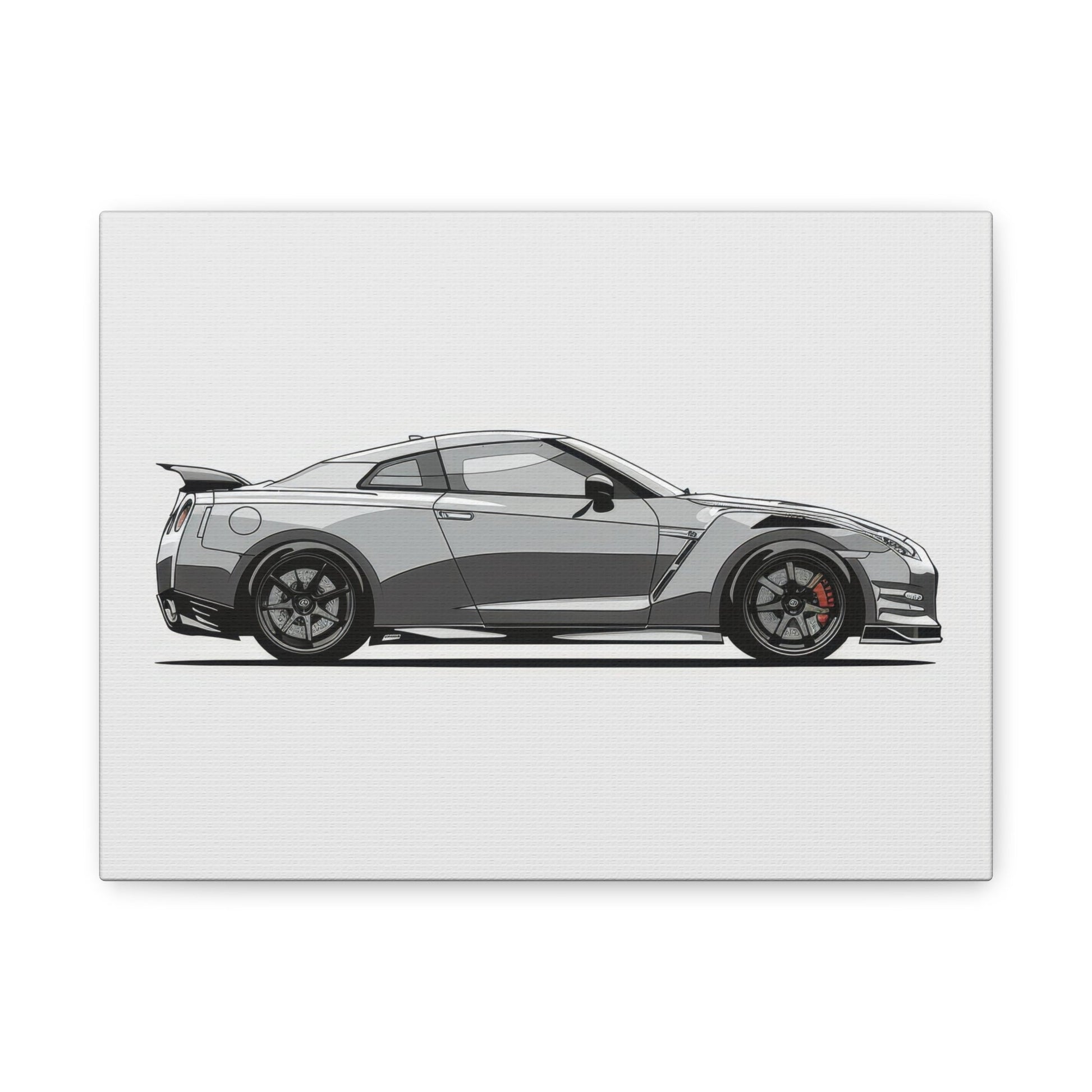 Sleek Grey Nissan GT - R Beast - Car Wall Art - Aestheticanvas