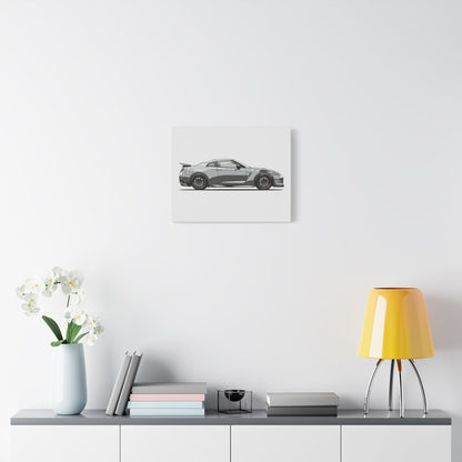 Sleek Grey Nissan GT - R Beast - Car Wall Art - Aestheticanvas