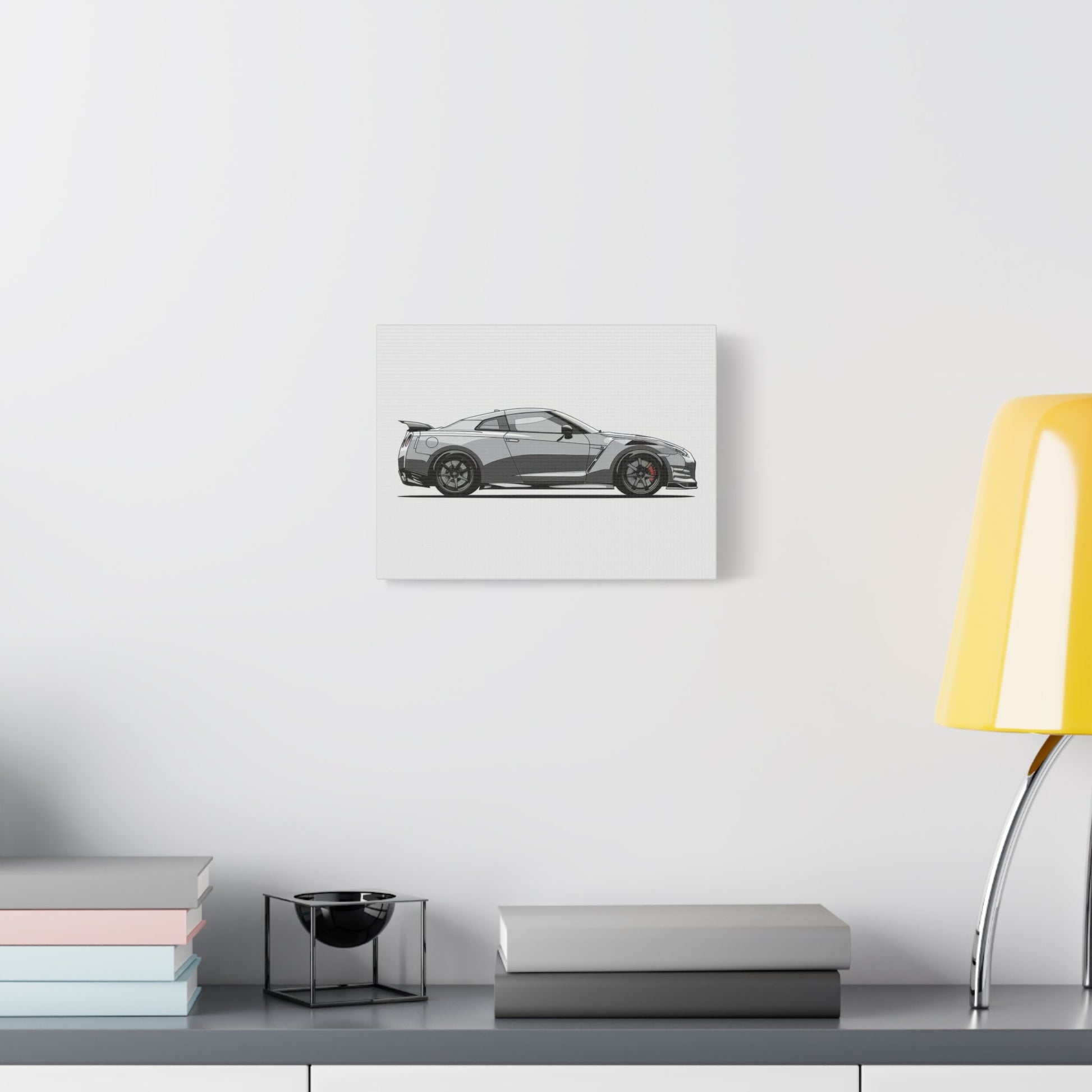 Sleek Grey Nissan GT - R Beast - Car Wall Art - Aestheticanvas