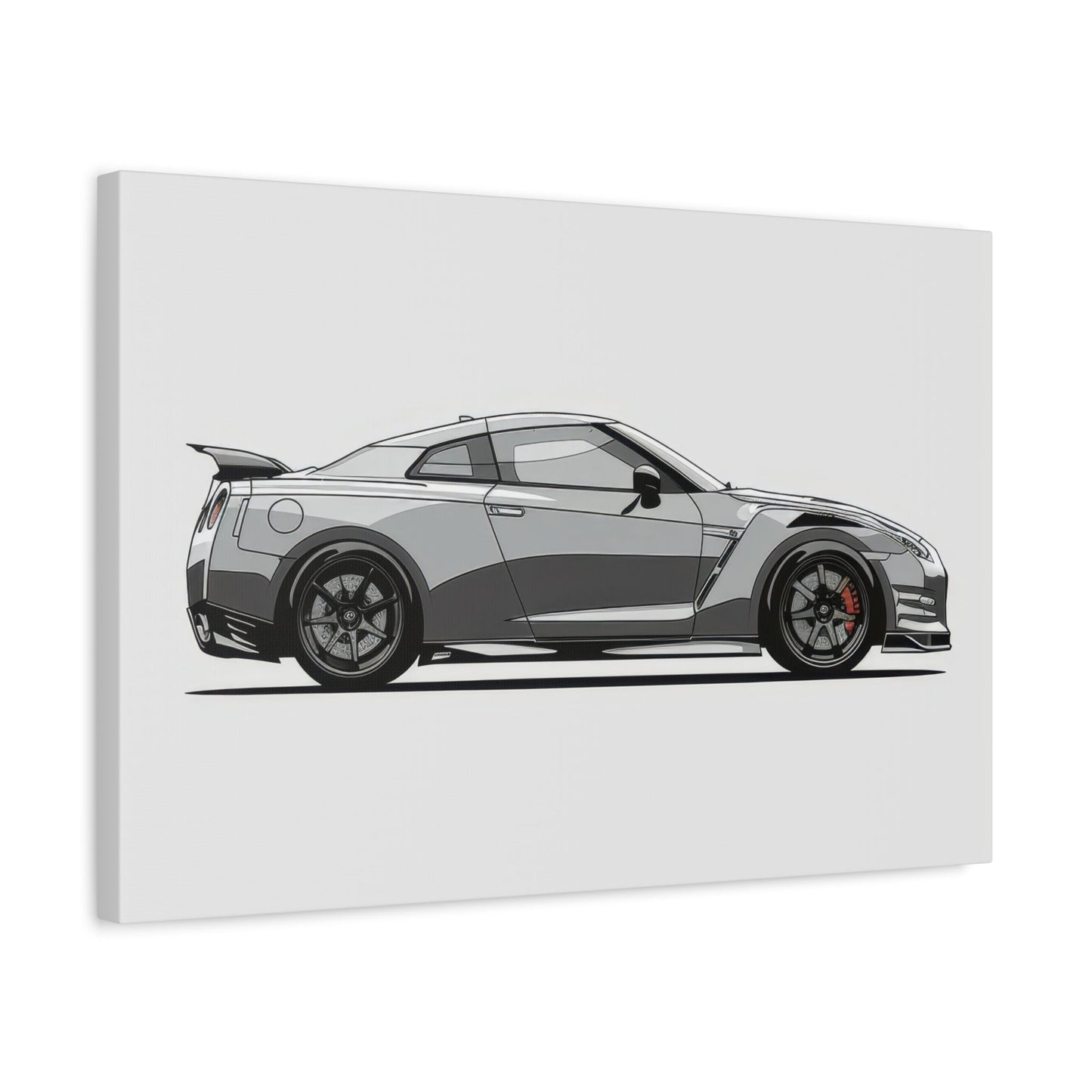 Sleek Grey Nissan GT - R Beast - Car Wall Art - Aestheticanvas