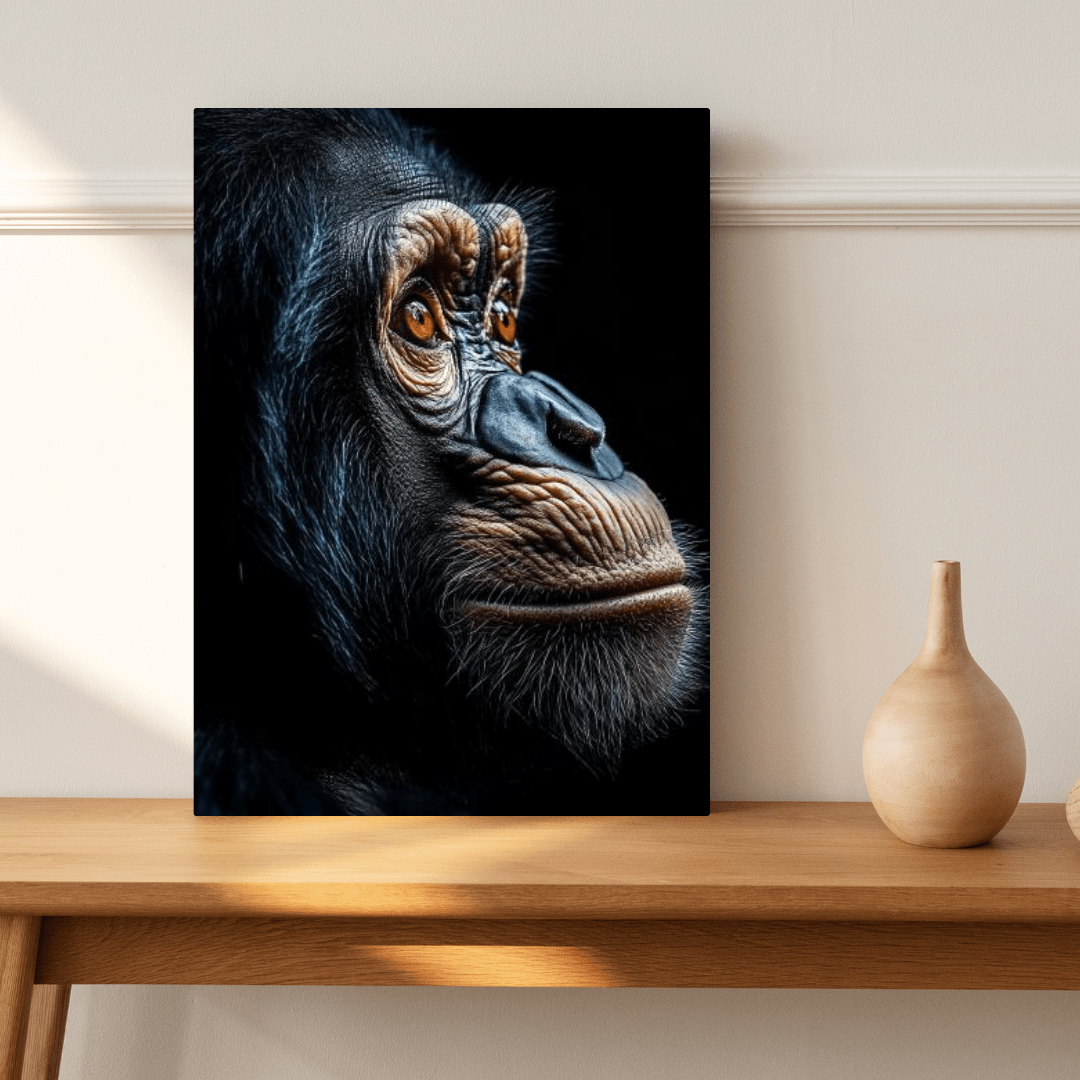 Soulful Chimpanzee - Wildlife Wall Art - Aestheticanvas