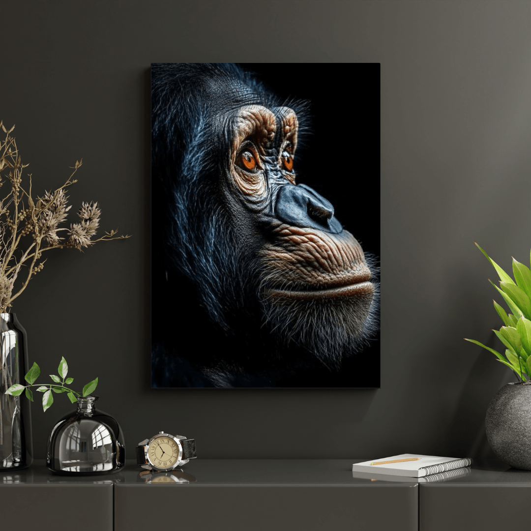 Soulful Chimpanzee - Wildlife Wall Art - Aestheticanvas