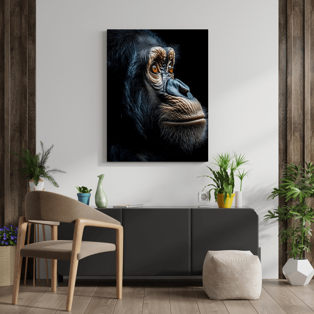 Soulful Chimpanzee - Wildlife Wall Art - Aestheticanvas