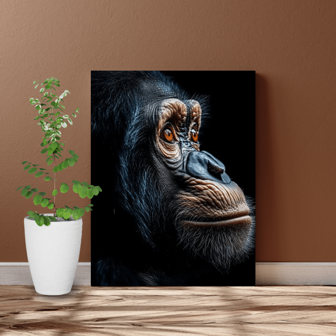 Soulful Chimpanzee - Wildlife Wall Art - Aestheticanvas