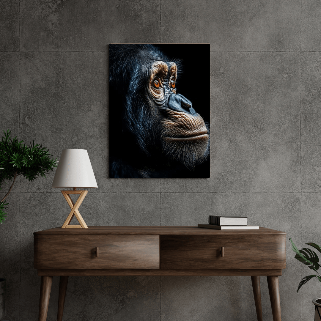 Soulful Chimpanzee - Wildlife Wall Art - Aestheticanvas