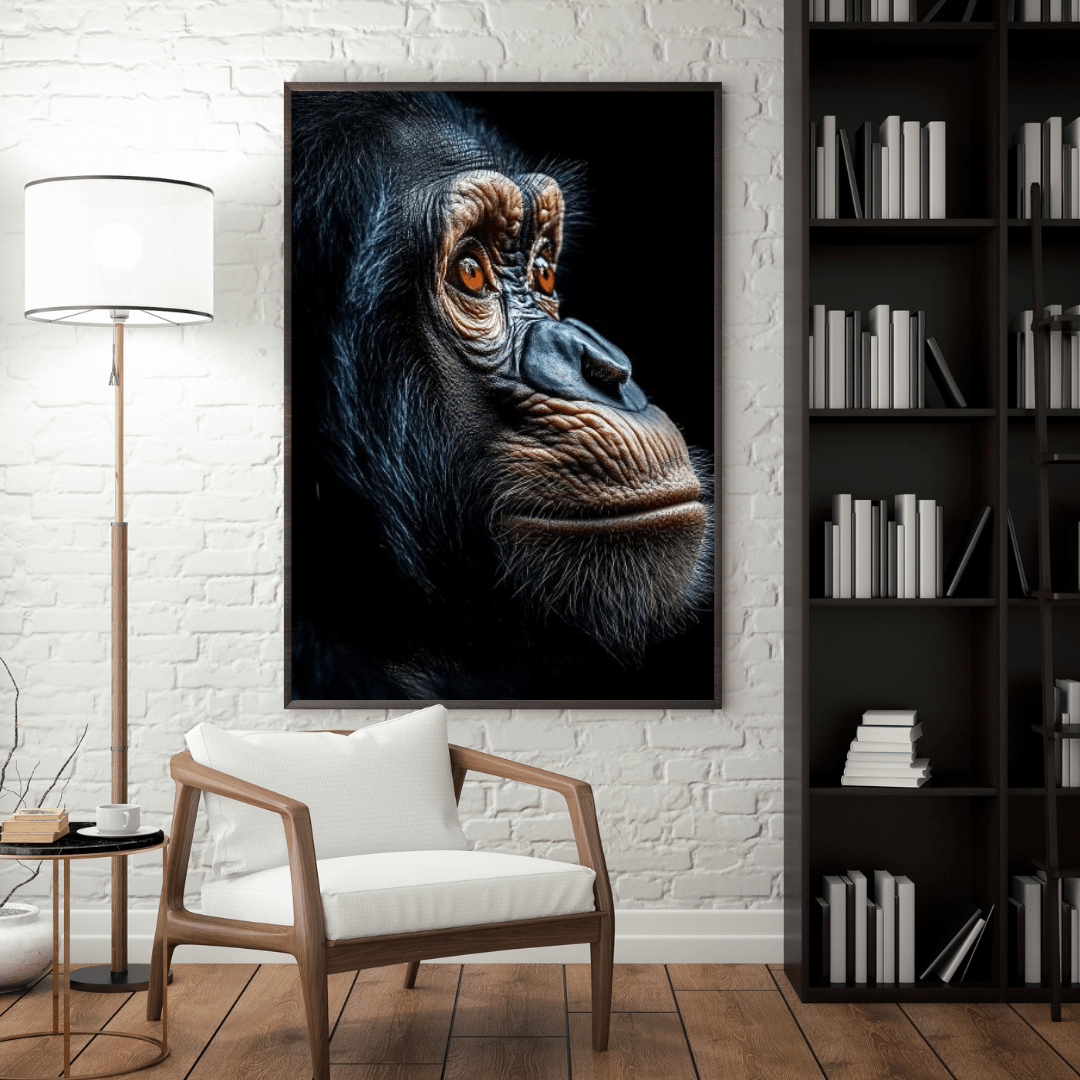 Soulful Chimpanzee - Wildlife Wall Art - Aestheticanvas