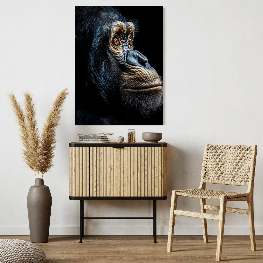 Soulful Chimpanzee - Wildlife Wall Art - Aestheticanvas