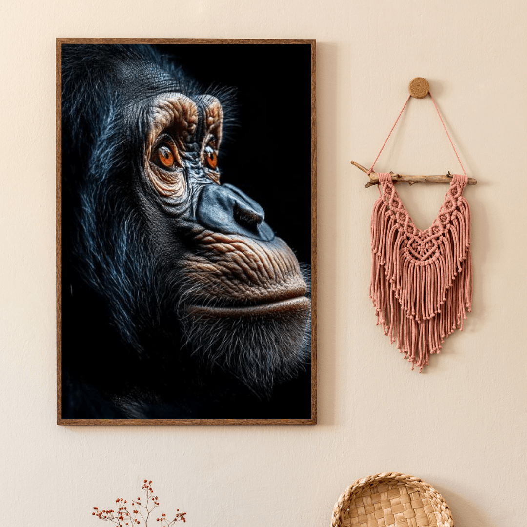 Soulful Chimpanzee - Wildlife Wall Art - Aestheticanvas