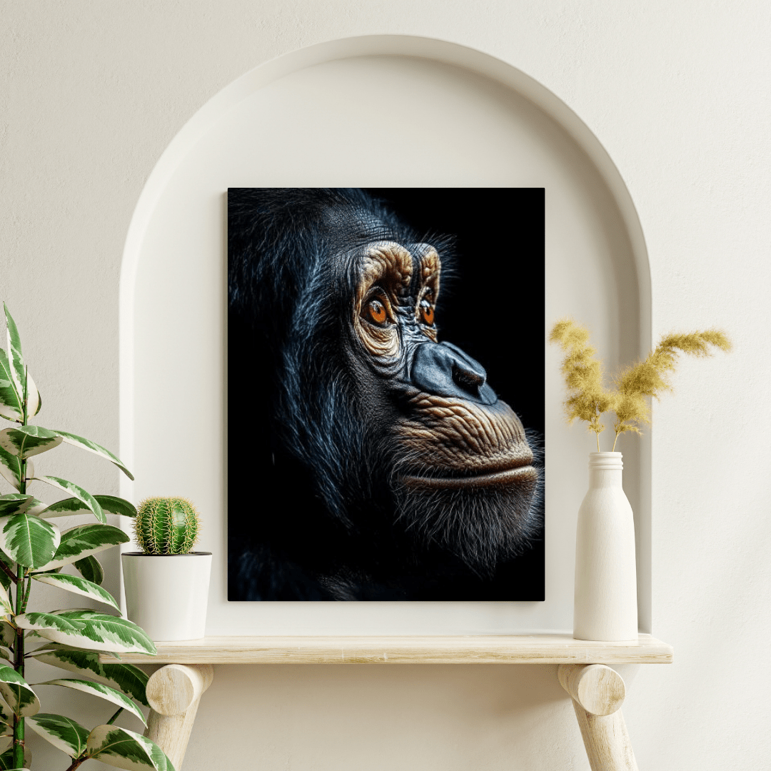 Soulful Chimpanzee - Wildlife Wall Art - Aestheticanvas