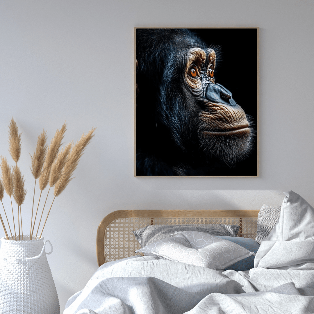 Soulful Chimpanzee - Wildlife Wall Art - Aestheticanvas