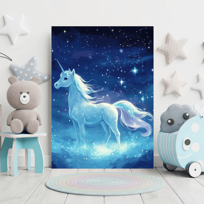 Starlight Unicorn - Kids Wall Art - Aestheticanvas