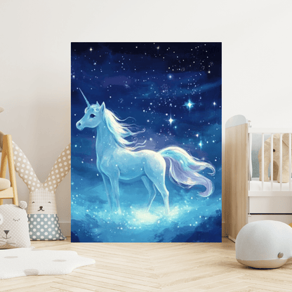 Starlight Unicorn - Kids Wall Art - Aestheticanvas