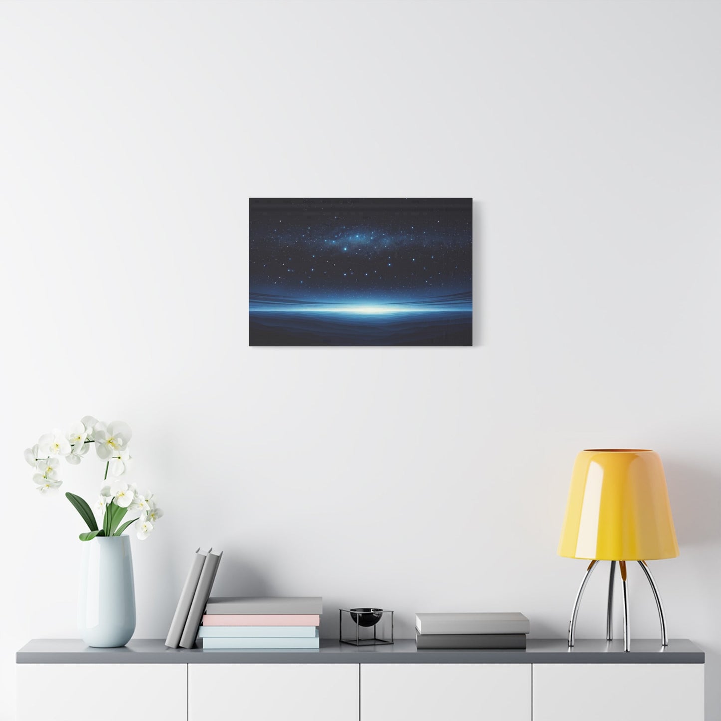 Starry Horizon Nightscape - Astral Wall Art - Aestheticanvas