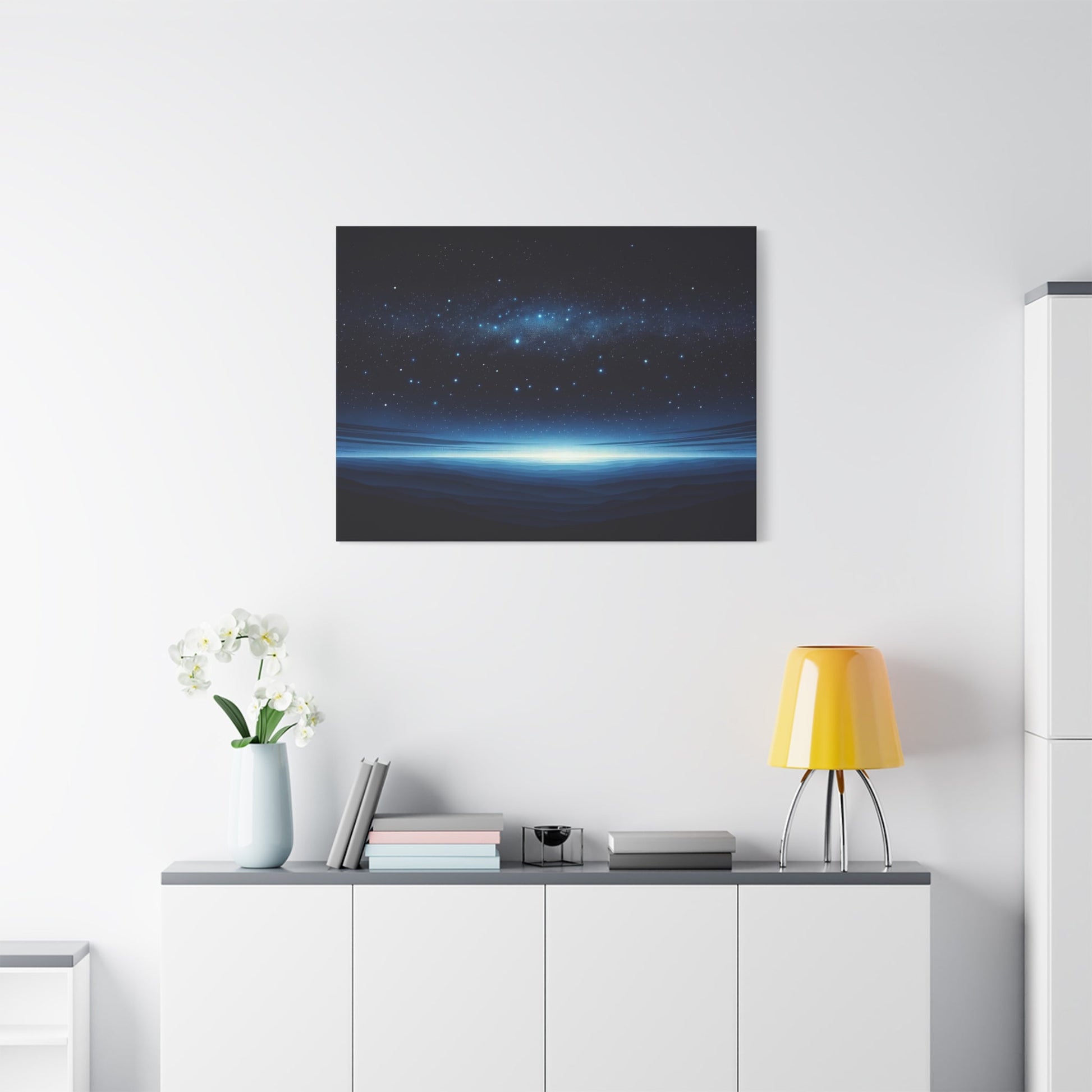 Starry Horizon Nightscape - Astral Wall Art - Aestheticanvas