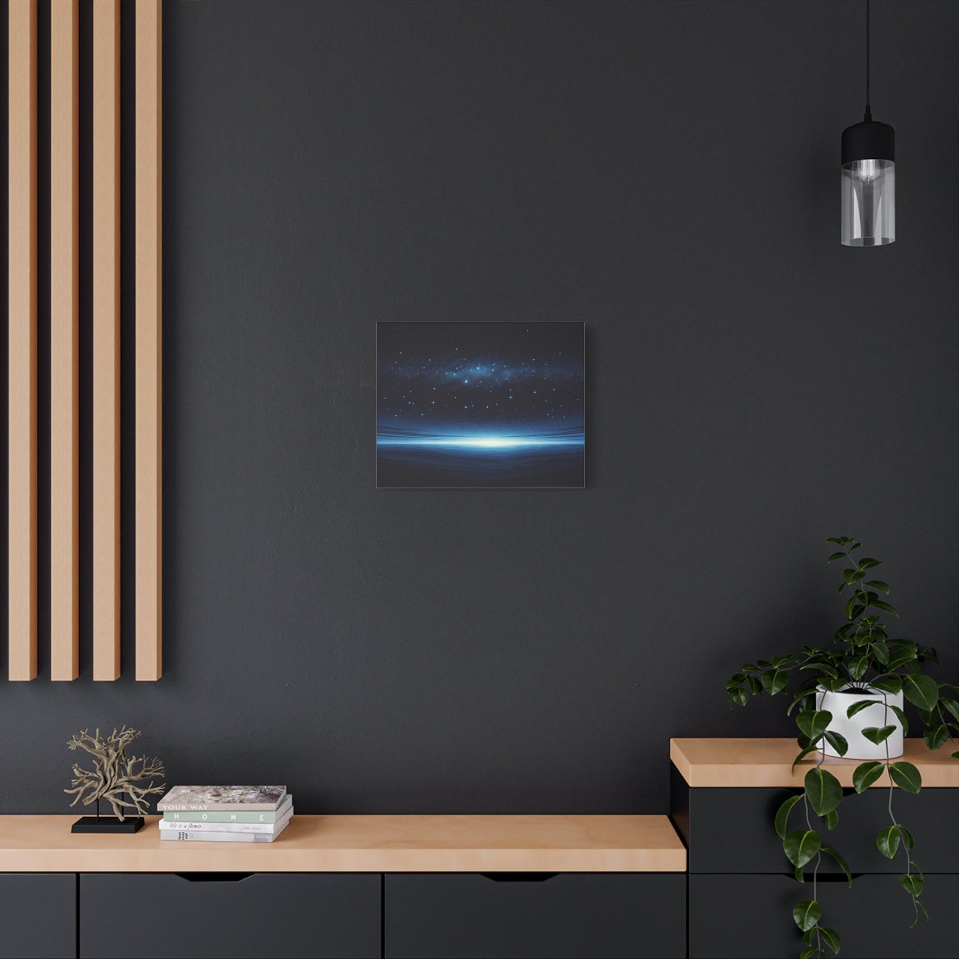 Starry Horizon Nightscape - Astral Wall Art - Aestheticanvas