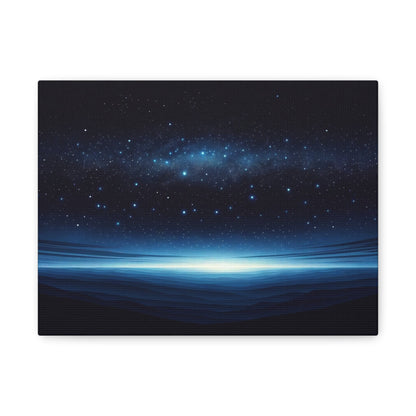 Starry Horizon Nightscape - Astral Wall Art - Aestheticanvas