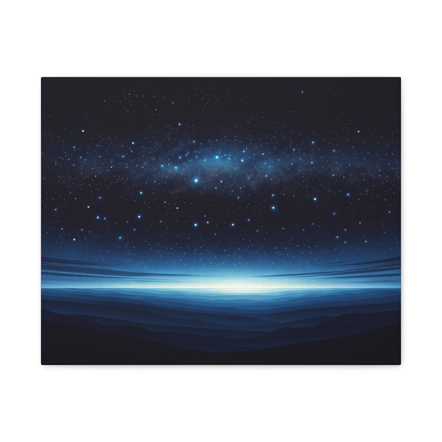 Starry Horizon Nightscape - Astral Wall Art - Aestheticanvas