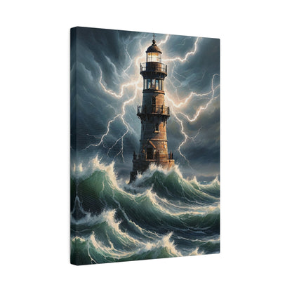 Storm & Lighthouse - Wall Art - Aestheticanvas