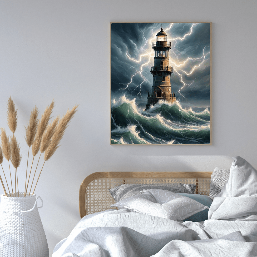 Storm & Lighthouse - Wall Art - Aestheticanvas