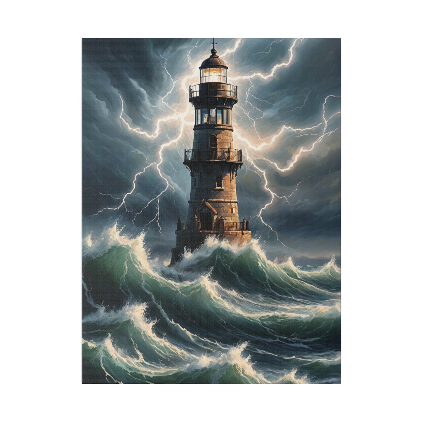 Storm & Lighthouse - Wall Art - Aestheticanvas