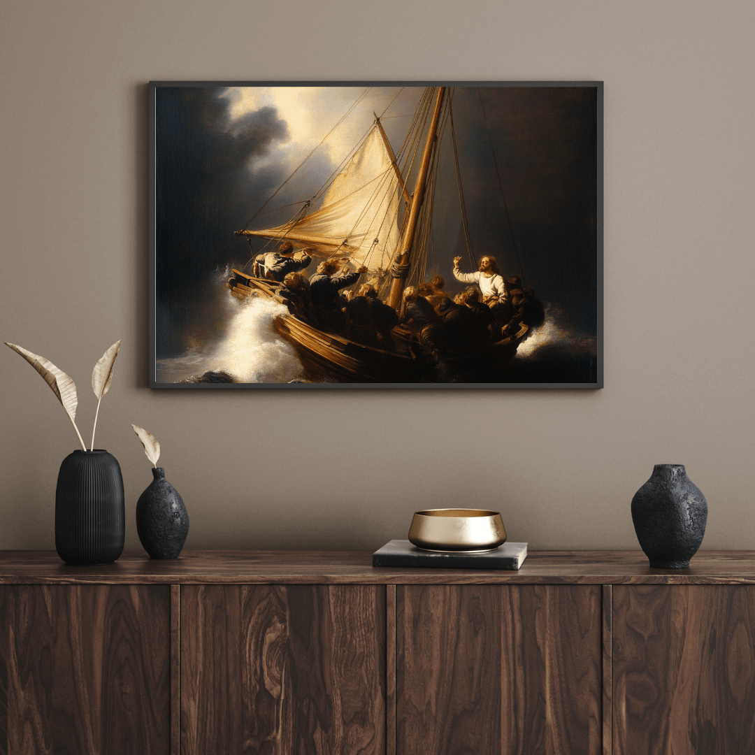 Storm on the Sea of Galilee - Maritime Wall Art - Aestheticanvas