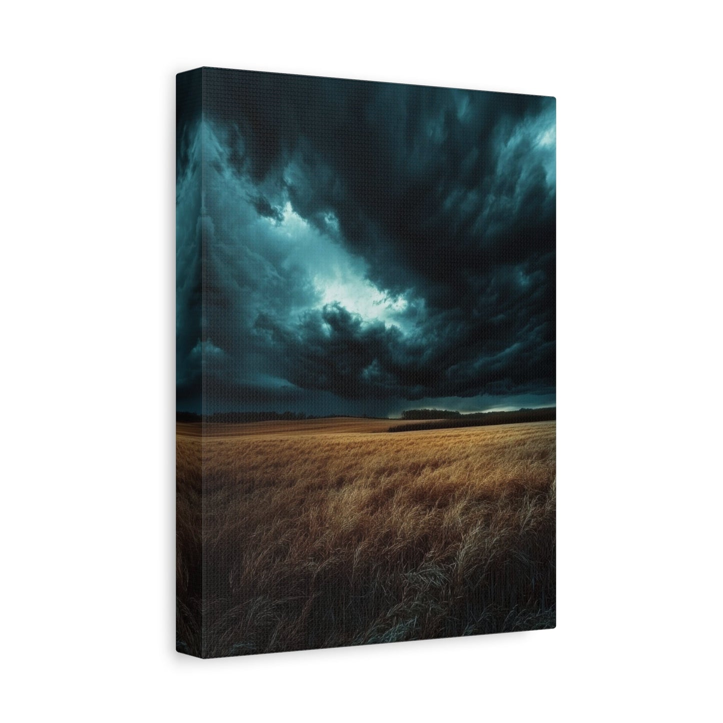 Storm Over the Wheatfield - Landscape Wall Art - Aestheticanvas