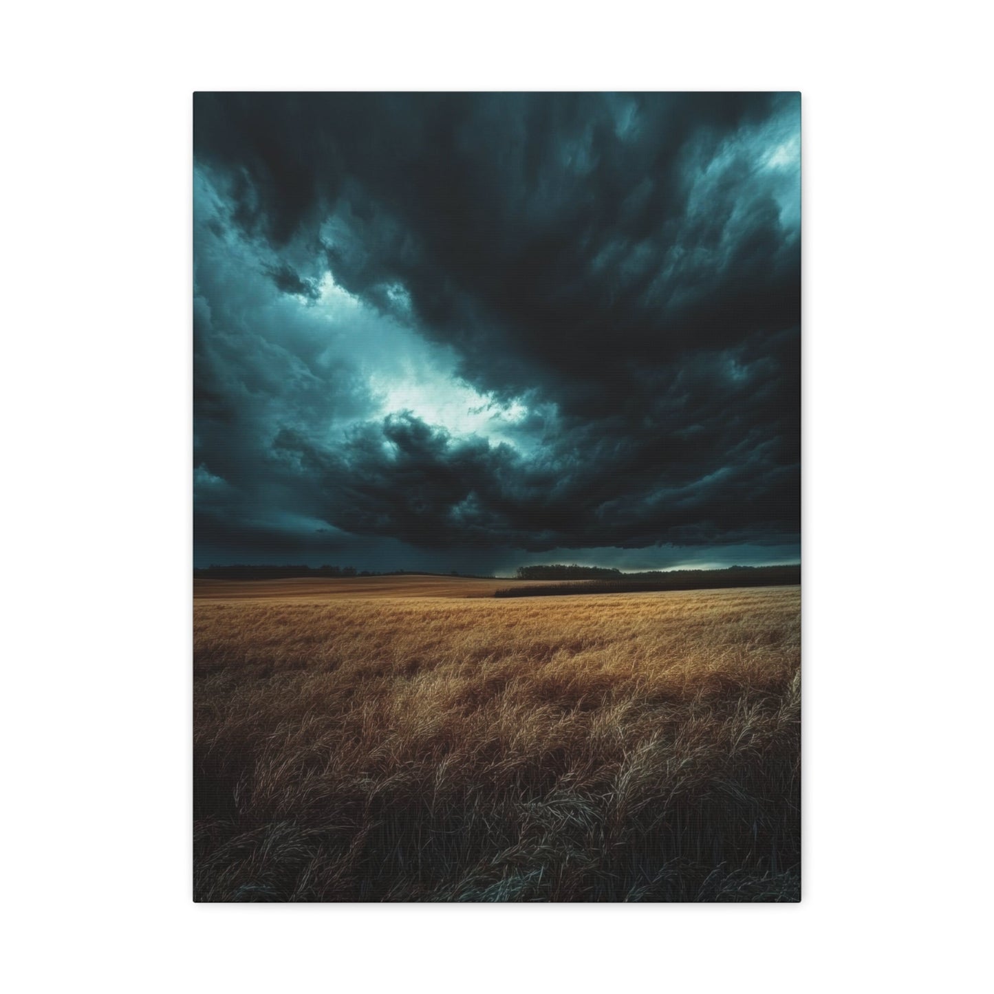 Storm Over the Wheatfield - Landscape Wall Art - Aestheticanvas