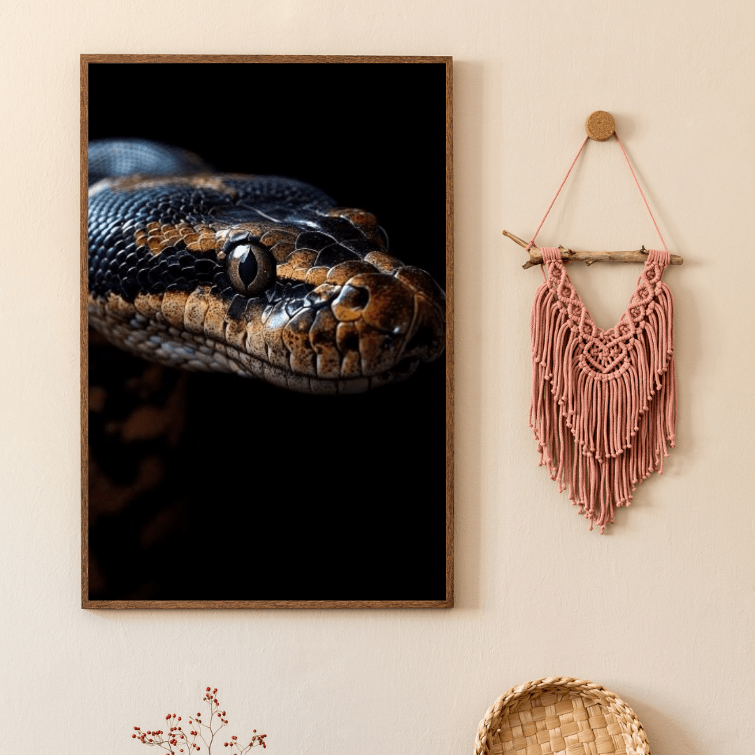 Striking Python Elegance - Wildlife Wall Art - Aestheticanvas