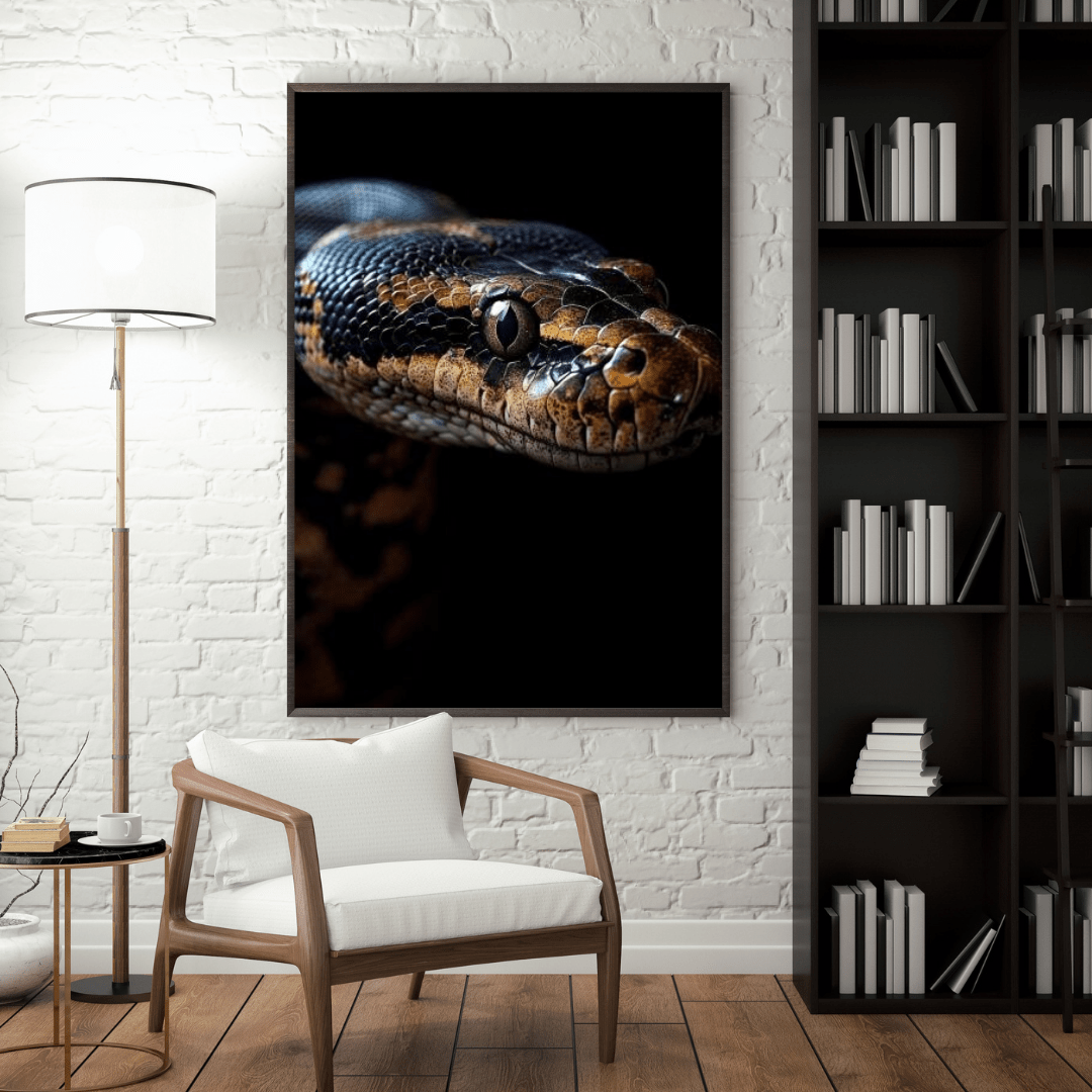 Striking Python Elegance - Wildlife Wall Art - Aestheticanvas