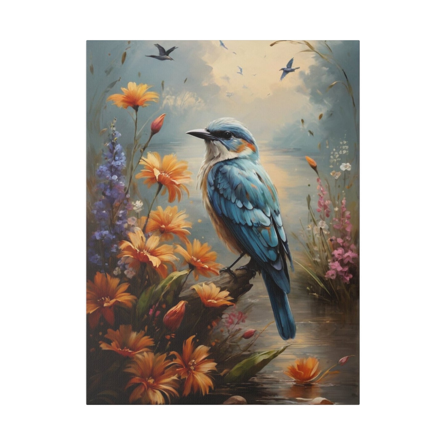 Stunning Blue Bird - Animal Wall Art - Aestheticanvas