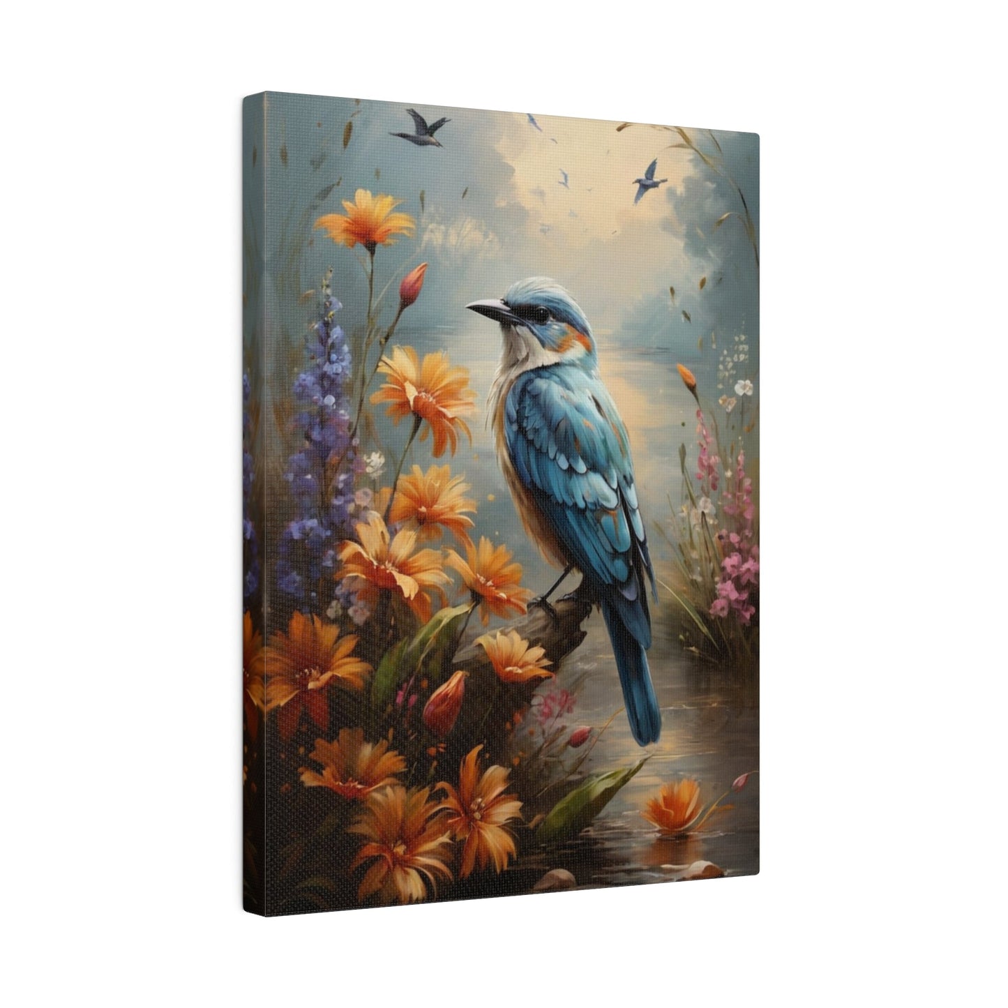 Stunning Blue Bird - Animal Wall Art - Aestheticanvas