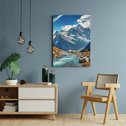 Summer In The Alps - Moutain Wall Art - Aestheticanvas