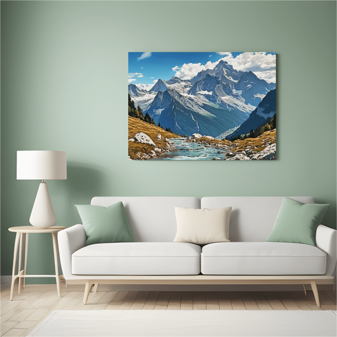 Summer In The Alps - Moutain Wall Art - Aestheticanvas