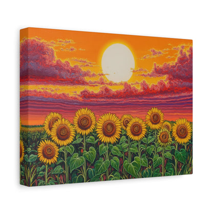 Sunflower Sunset Harmony - Nature Wall Art - Aestheticanvas