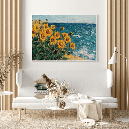 Sunflowers by the Sea - Floral Wall Art - Aestheticanvas