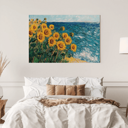 Sunflowers by the Sea - Floral Wall Art - Aestheticanvas