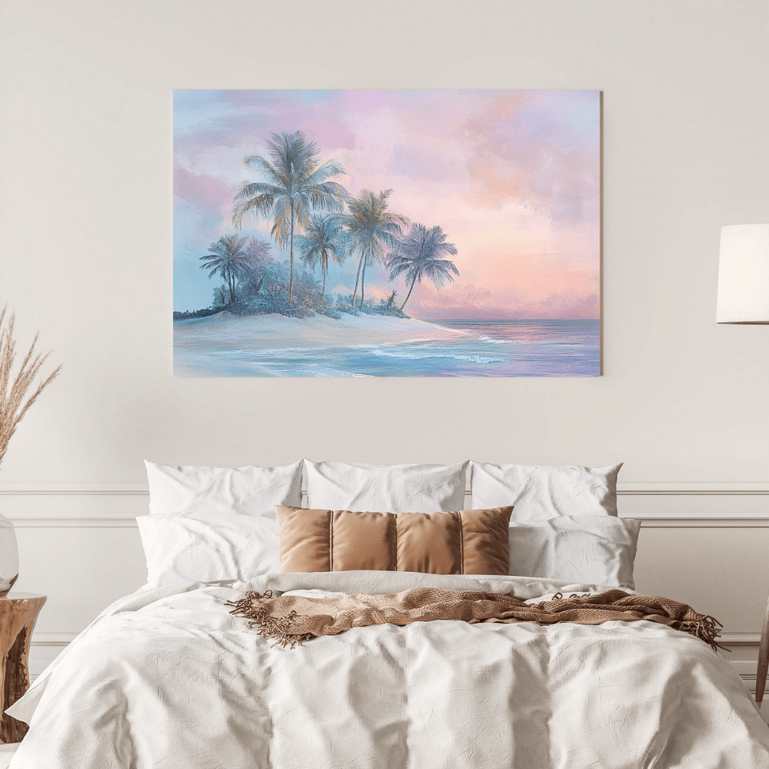 Sunrise in Paradise – Tropical Island Wall Art - Aestheticanvas