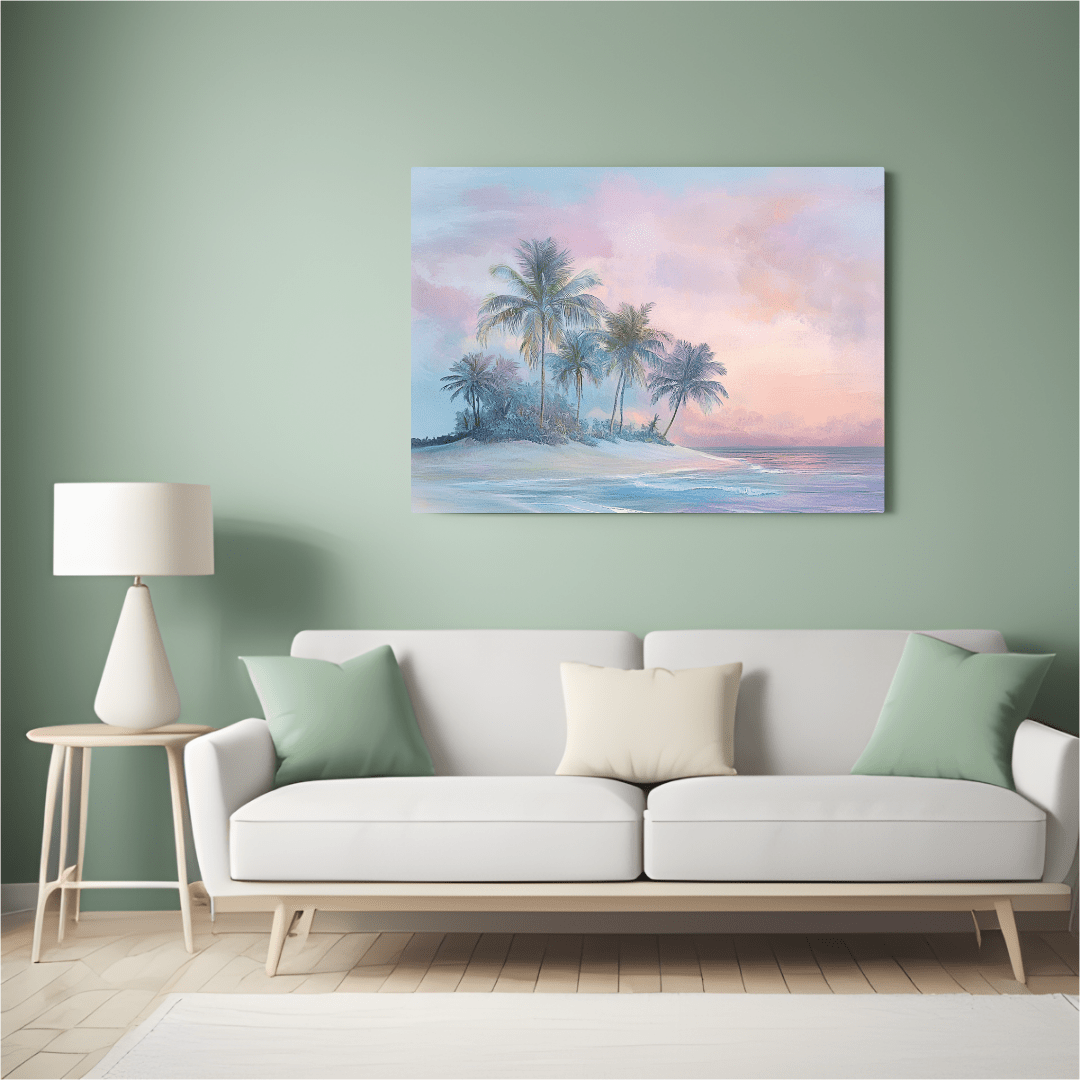 Sunrise in Paradise – Tropical Island Wall Art - Aestheticanvas