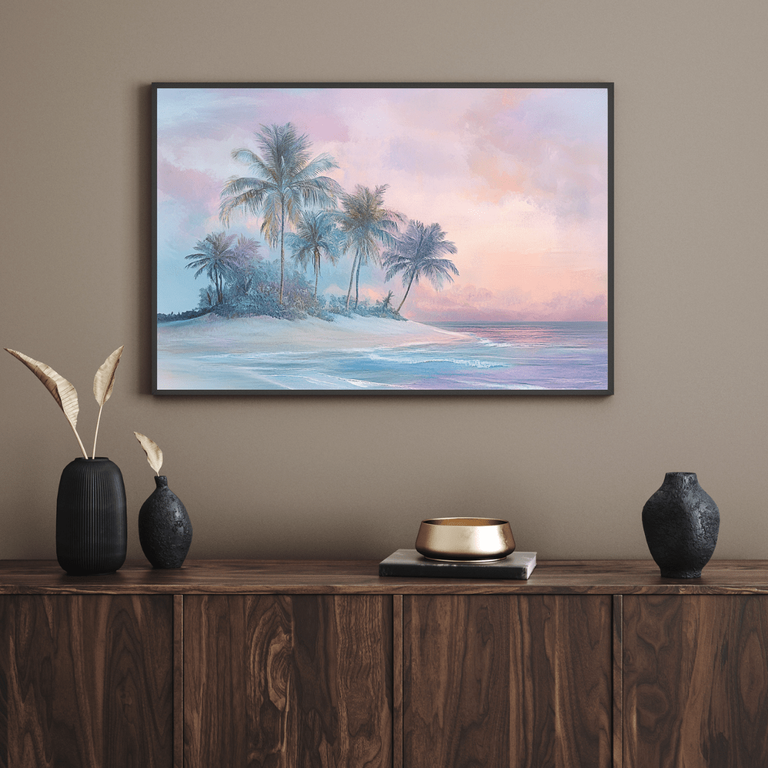 Sunrise in Paradise – Tropical Island Wall Art - Aestheticanvas