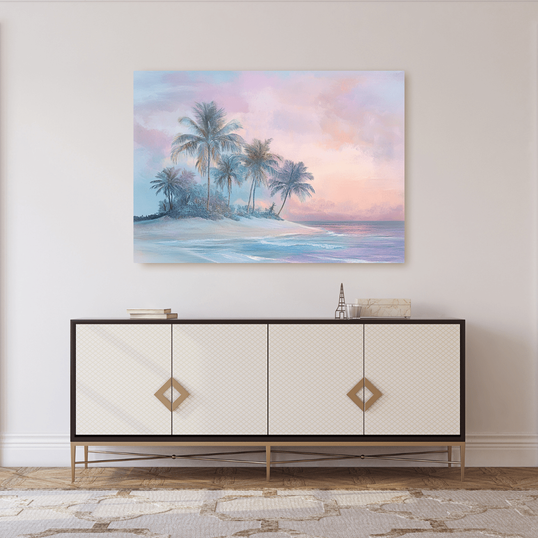 Sunrise in Paradise – Tropical Island Wall Art - Aestheticanvas