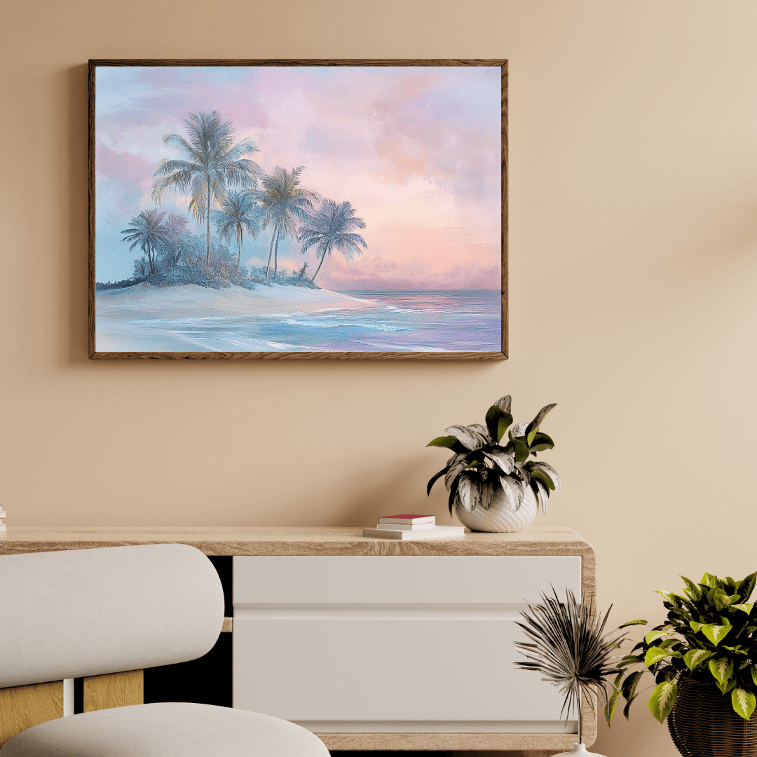 Sunrise in Paradise – Tropical Island Wall Art - Aestheticanvas