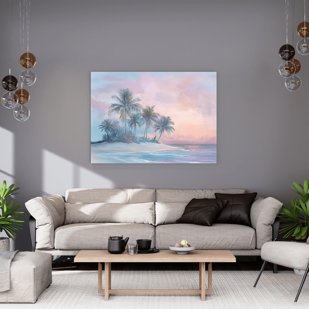 Sunrise in Paradise – Tropical Island Wall Art - Aestheticanvas